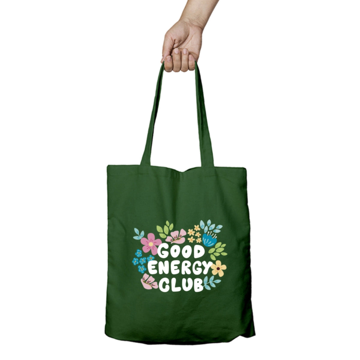 Floral Tote Bag: Good Energy Club