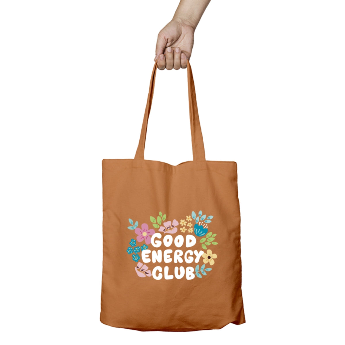 Floral Tote Bag: Good Energy Club