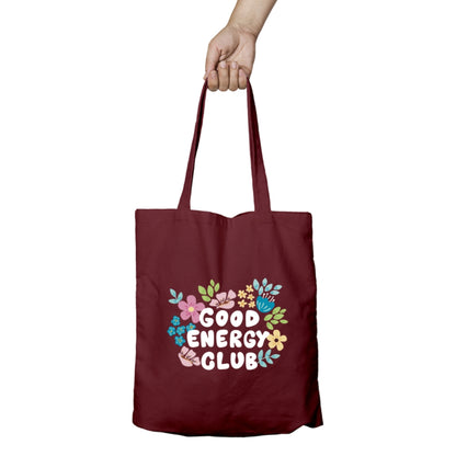 Floral Tote Bag: Good Energy Club