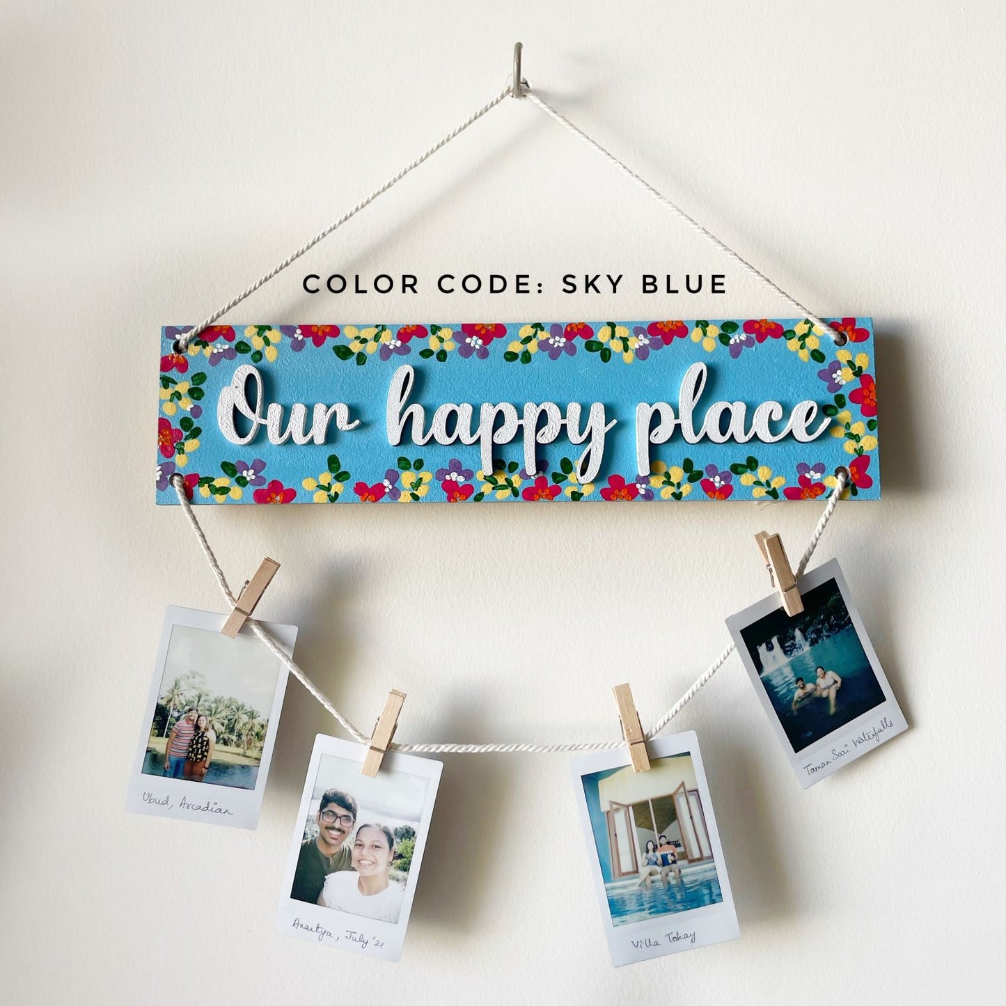 Our Happy Place Photo Hanging