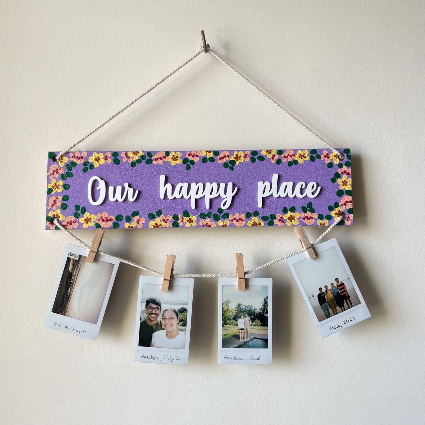 Our Happy Place Photo Hanging